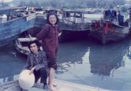 1988年3月与妻子新婚旅行时摄于海口