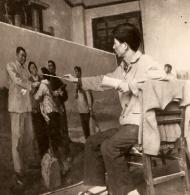 1977 Painting His Oil Work Go to Yan&rsquo;an 