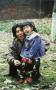 1996年春与小女儿在一起