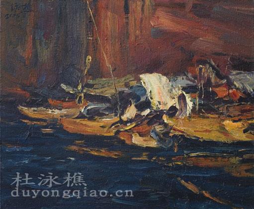 (518)夕阳下的船